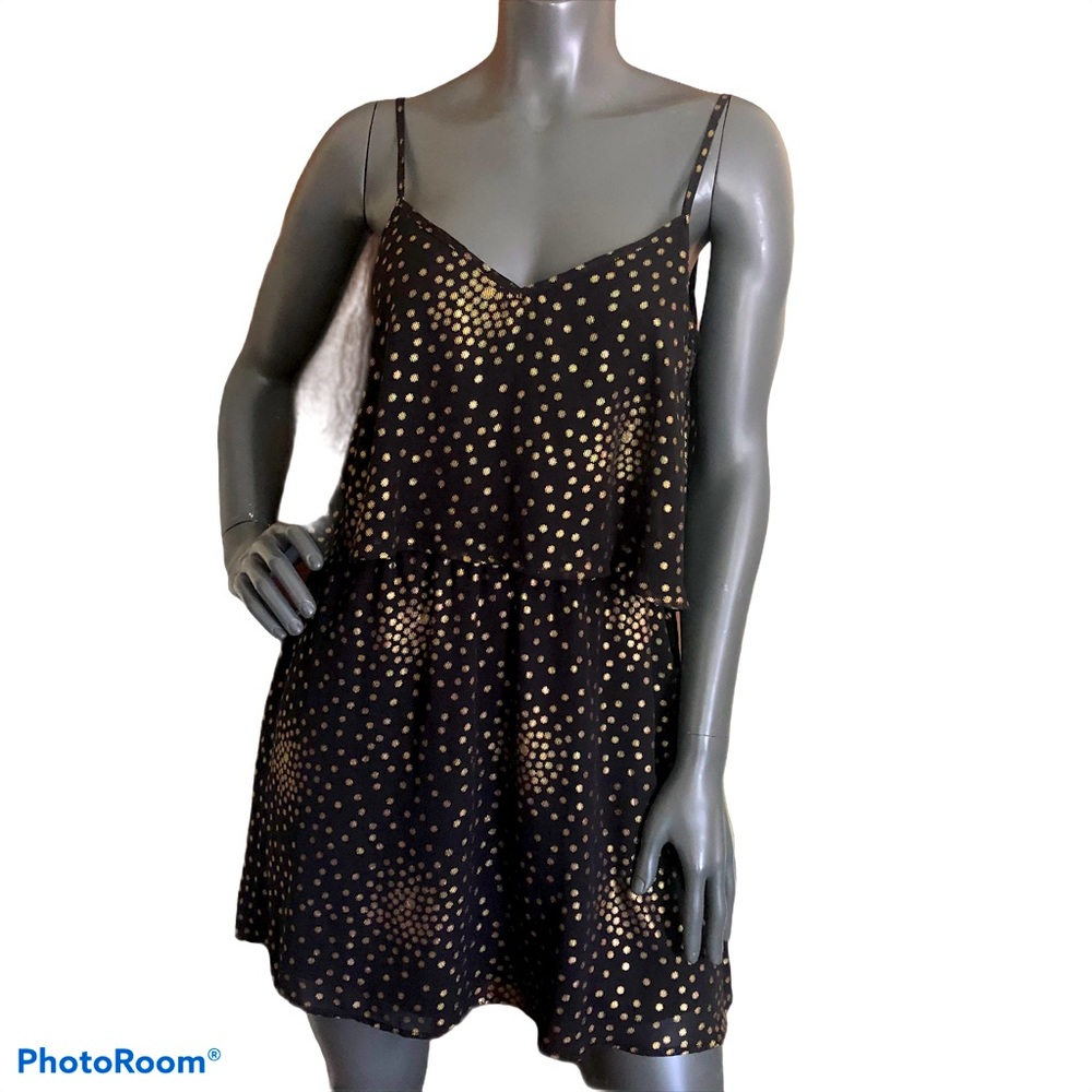 Forever 21 black and gold dress